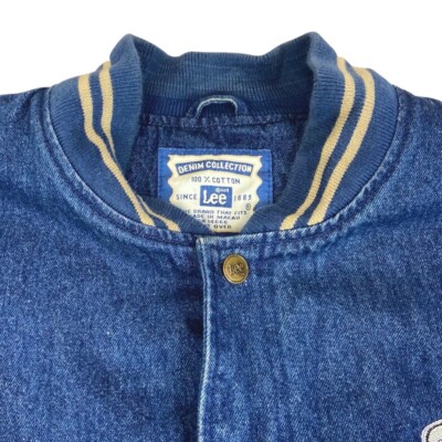 Vintage 90s Green Bay Packers Lee Denim Embroidered Varsity Jacket