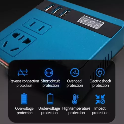 120W Power Inverter For Makita LXT 18V Battery Convert to AC 220-230V w/3 USB - Picture 7 of 12