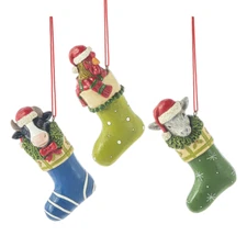 Farm Animals in Stockings Ornaments