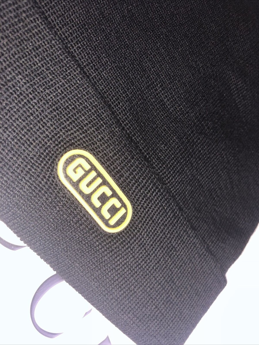 GUCCI x NY New York Yankees Black Flowers 100% Wool Beanie  display picture 2