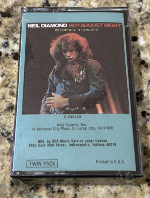 NEIL DIAMOND- HOT AUGUST NIGHT CASSETTE MCA MCAC2 10013, NEW & SEALED