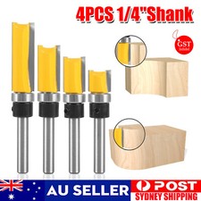 1/4''Shank Top Bearing Flush Trim Pattern Router Bit Set Milling Cutter Kit AUS