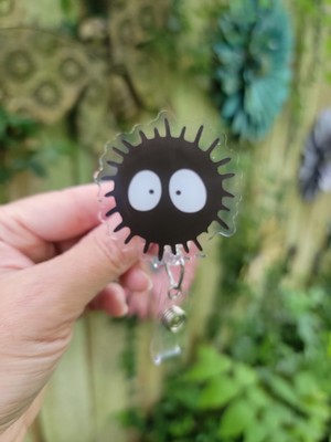 Ghibli Studies Anime Soot Sprites Spirited Away Acrylic Badge Reel Retractable
