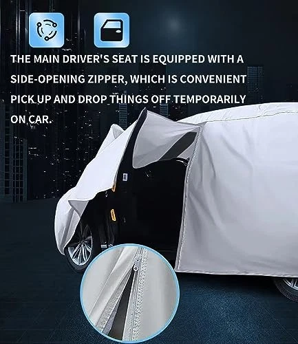 For GMC Envoy 2002-2010 Waterproof Car Cover 7 Layers All Weather with Zipper Foto 4 de 4