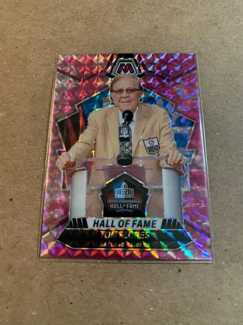 2024 Panini Mosaic - Hall of Fame Tom Flores #297 - Pink Prizm Raiders