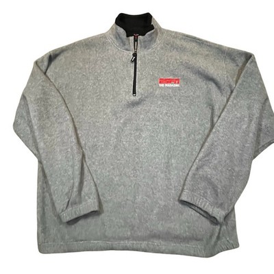 Vintage ESPN The Magazine Quarter Zip Fleece Pullover Gray Logo