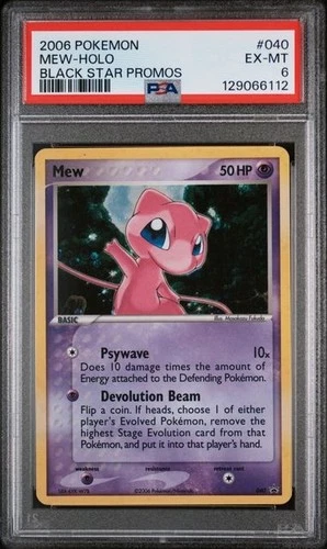 Mew #040 Black Star Promo Holo Pokemon Card PSA 6