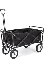 Mac Sports Collapsible Folding Outdoor Utility Garden Camping Wagon Cart, Black 