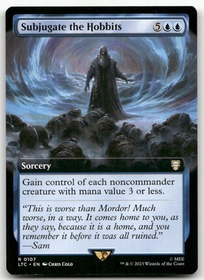 Subjugate the Hobbits (Extended Art) #107 (NM) Lord of the Rings LTC Magic MTG