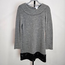Vera Wang Purple Label Wool Sweater Dress Lon...