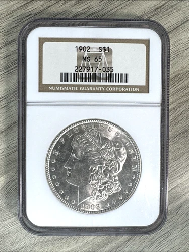 1902 Morgan Silver Dollar S$ NGC MS65