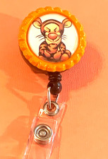 Id badge holder retractable alligator clip Disney WTP Tigger