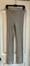 H M Women  s Size M Beige Ribbed Leggings Pants