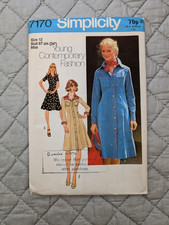 Simplicity Vintage Ladies Rodeo Denim Dress Sewing Pattern 7170 Size 12 UNCUT