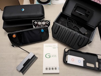 Valve Steam Deck Black 512GB LCD Handheld Gaming System with Case