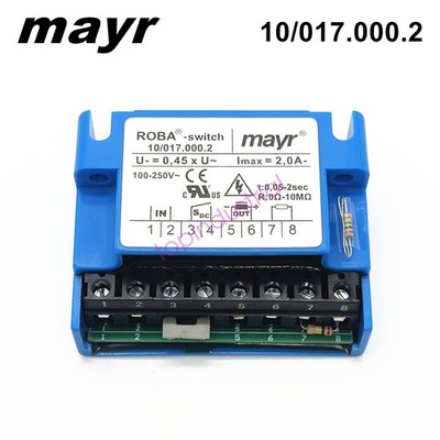 mayr ROBA -switch 10/017.000.2 2,0A 100-250V~ 0.05-2sec 0~10MΩ Rectifier module