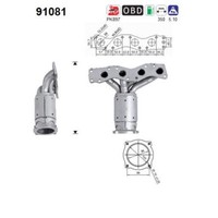 AS Katalysator FüR Suzuki SX4 GY 1.6 VVT EY 1.5 Fiat Sedici Fy_ 91081