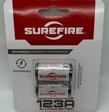 SureFire SFLFP123 LFP123A 3V Rechargeable Batteries - 2 Pack Authorized Dealer 
