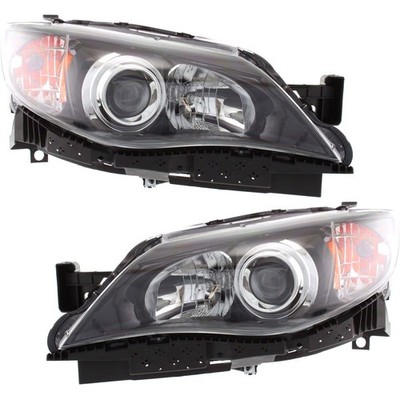 Headlight Assembly Set For 2008-2011 Subaru Impreza Left and Right With Bulb