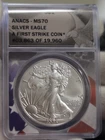 2025 US Silver Eagle $1 ANACS MS70 First Strike Coin 3863 of 19960