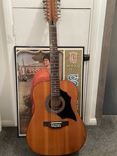 VINTAGE TROUBADOUR 12 STRING GUITAR WITH HARDCASE. MADE IN ITALY 1960-76-VGC VGC