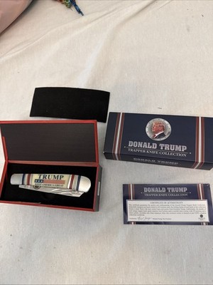 American Mint Donald Trump Make America Great Again Pocket Knife w/ Box & COA