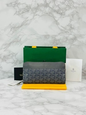 Goyard Matignon GM Zipper Long Wallet Gray 155555199