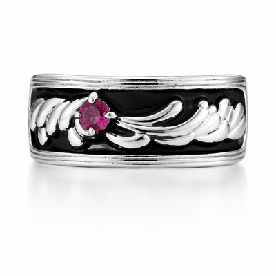 Silberner Ring Retro Vintage Stil Pinker Zirkonia Stein Damen Gr. 52-63 Bandring