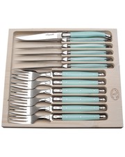 Jean Dubost Laguiole 12Pc Flatware Set Turquo...