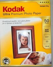 Kodak Ultra Premium Photo Paper, Semi-Gloss, 8.5x11", 76 Lb 50 Sheets