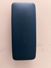 COLE HAAN Blue Textured Hard Shell Eyeglasses Glasses Case