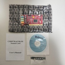 CMI8738-6CHLPE 6-Channel Sound Card with Multiple Audio Ports and Accessories