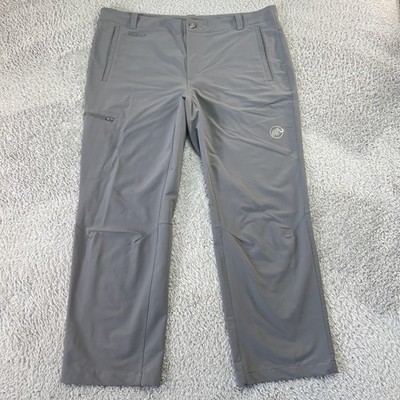Mammut Pants Mens 40 Gray SOFtech Softshell Rain Hiking Stretch Athleisure