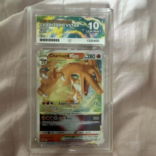 Ace Grading 10 Pokémon TCG Charizard VSTAR Crown Zenith 019 Holo 2023