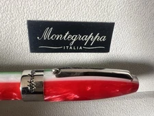 Montegrappa Fountain Pen 1912 Tricolor White Red Green Italy Rare