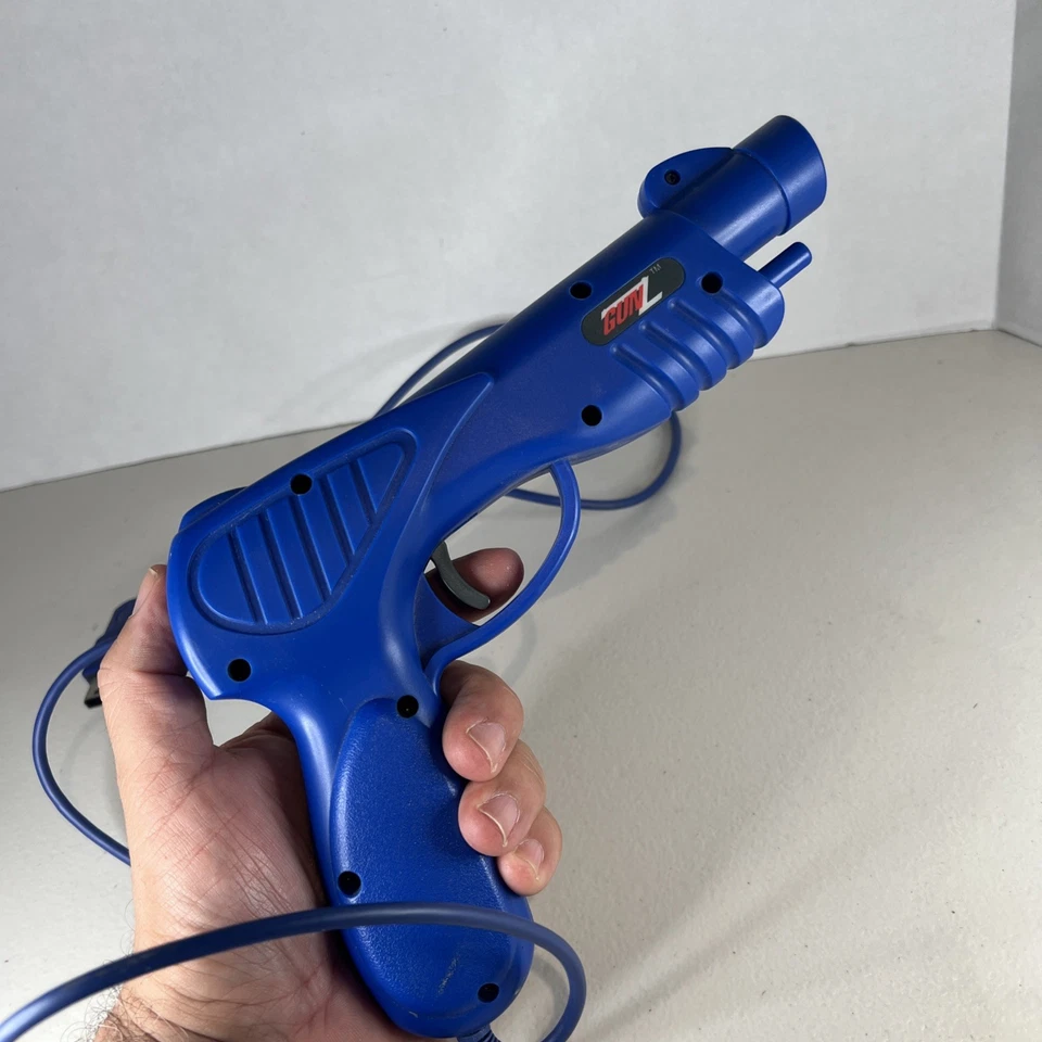 Pistola de luz vintage Sega Saturn Gunz modelo azul autêntica OEM não testada. - Imagem 4 de 4