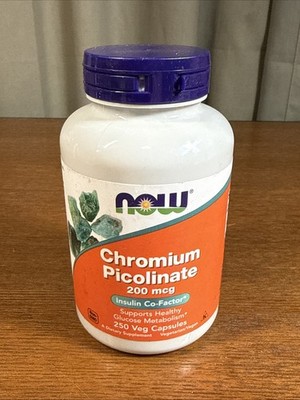 NOW FOODS Chromium Picolinate 200 mcg 250 Veg Capsules