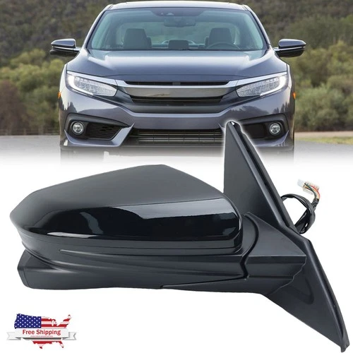 For 2016-2021 Honda Civic Sedan Passenger Side Mirror Power Heated View Camera