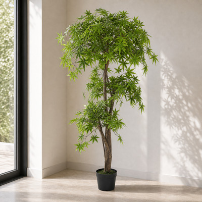 Künstlicher Japanischer Ahornbaum 150 cm Grün Realistisch Faux Indoor Home Office