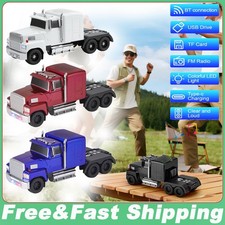 Retro Truck Bluetooth Speaker - FM Radio  LED Lights with TF Card/USB Support