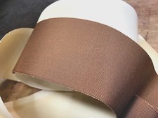 vintage grosgrain trim 3" petersham 76mm silk cotton pinto brown 1yd made in USA