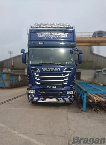 Grille Badge Chrome - 450mm Wide x 65mm High To Fit Scania Truck Stainless Steel - Picture 5 of 7