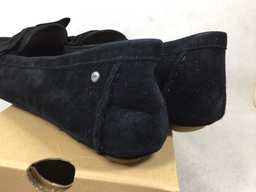 UGG Australia Lilliana Fixed Bow Suede Flats loafers 1010098 Black women's shoes - Picture 9 of 12