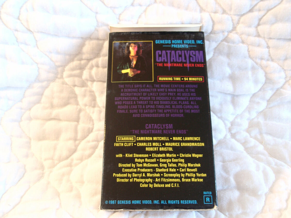 CATACLYSM VHS GENESIS VIDEO 80'S HORROR THE NIGHTMARE NEVER ENDS SATAN'S SUPPER CATACLYSM VHS GENESIS VIDEO 80'S HORROR THE NIGHTMARE NEVER ENDS SATAN'S SUPPER