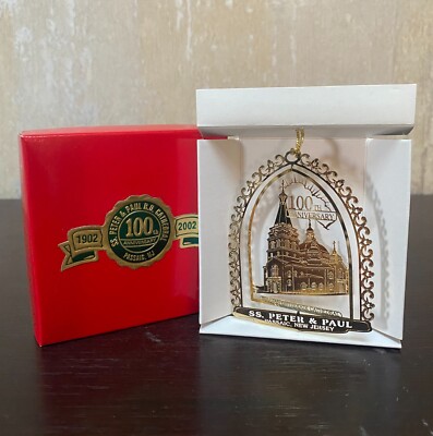 3D 24K Gold Finished Ornament 100 Anniversary SS Peter & Paul R.O.Cathedral 2002