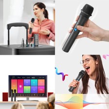 US Professional VHF Wireless Microphone Handheld Mic System Karaoke W/Receiver