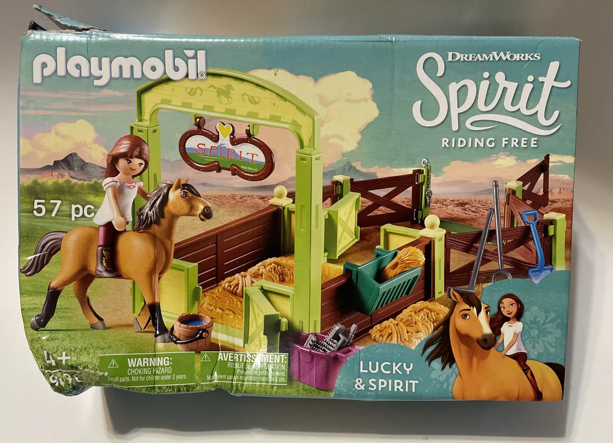Playmobil spirit cheap horse box
