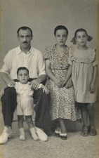 #61774 Greece 1950s. Family. Photo PC size RPPC