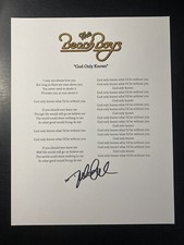 Mike Love signed Beach Boys ‘God Only Knows’ Lyrics sheet autograhed Proof