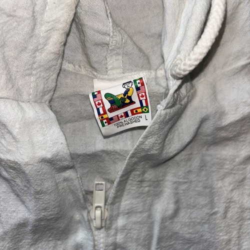 Vintage Tommy Hilfiger Cozumel Mexico White Jacket Full Zip Beach Cotton Large - 第 4/4 張圖片